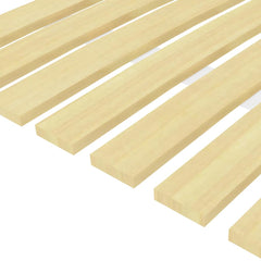 vidaXL Slatted Bed Base | Light Brown | Solid Poplar Wood | Single |  Foldable 4