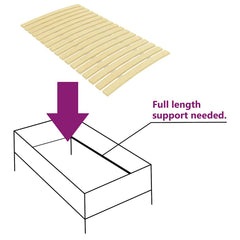vidaXL Slatted Bed Base | Light Brown | Solid Poplar Wood | Single |  Foldable 6