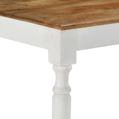 vidaXL Dining Table 110x60x76 cm Solid Wood Mango 6