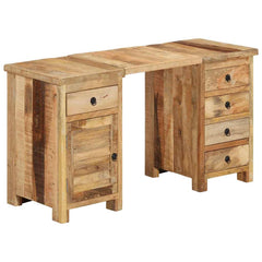 Pedestal Desk 140x50x77 cm Solid mango wood