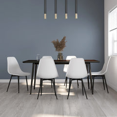 vidaXL Dining Chairs 6 pcs White PP 1