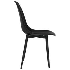 vidaXL Dining Chairs 6 pcs Black PP 5