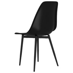vidaXL Dining Chairs 6 pcs Black PP 6