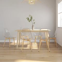 vidaXL Dining Chairs 6 pcs Transparent PET 1