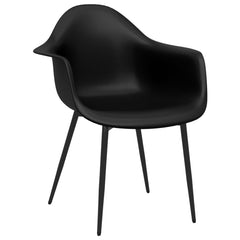 vidaXL Dining Chairs 6 pcs Black PP 3