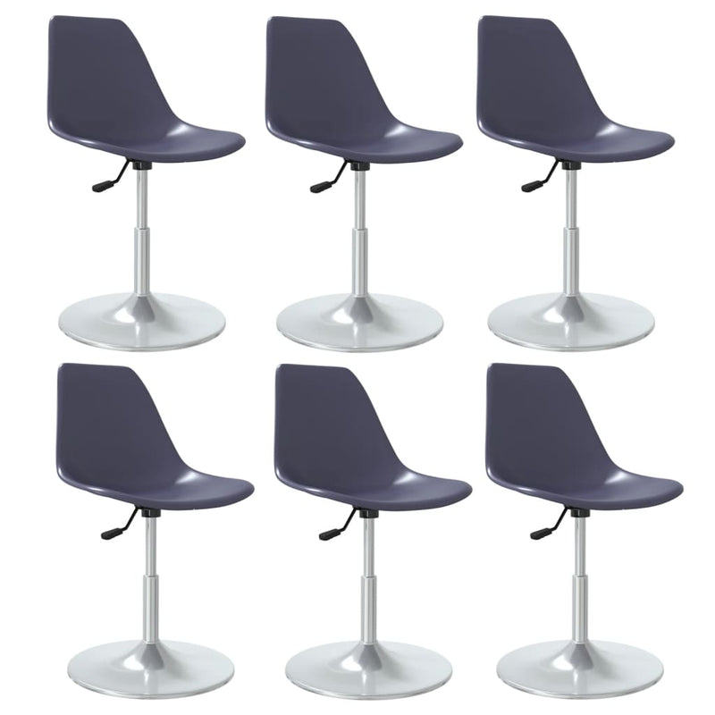 Swivel Dining Chairs 6 pcs Lila PP