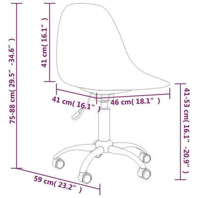 Swivel Dining Chairs 6 pcs Light Grey PP