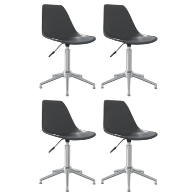 Swivel Dining Chairs 4 pcs Light Grey PP