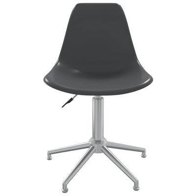 Swivel Dining Chairs 4 pcs Light Grey PP