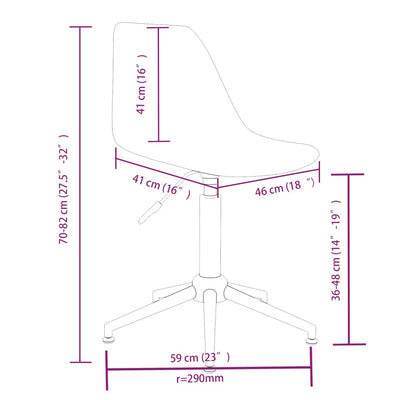 Swivel Dining Chairs 4 pcs Light Grey PP