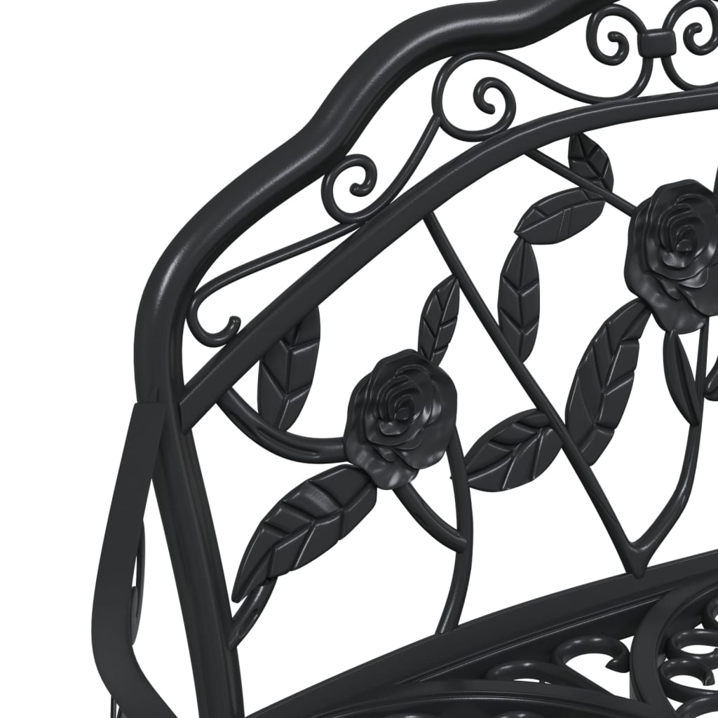 vidaXL Garden Bench 100 cm Cast Aluminium Black 6