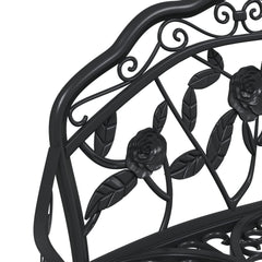 vidaXL Garden Bench 100 cm Cast Aluminium Black 6