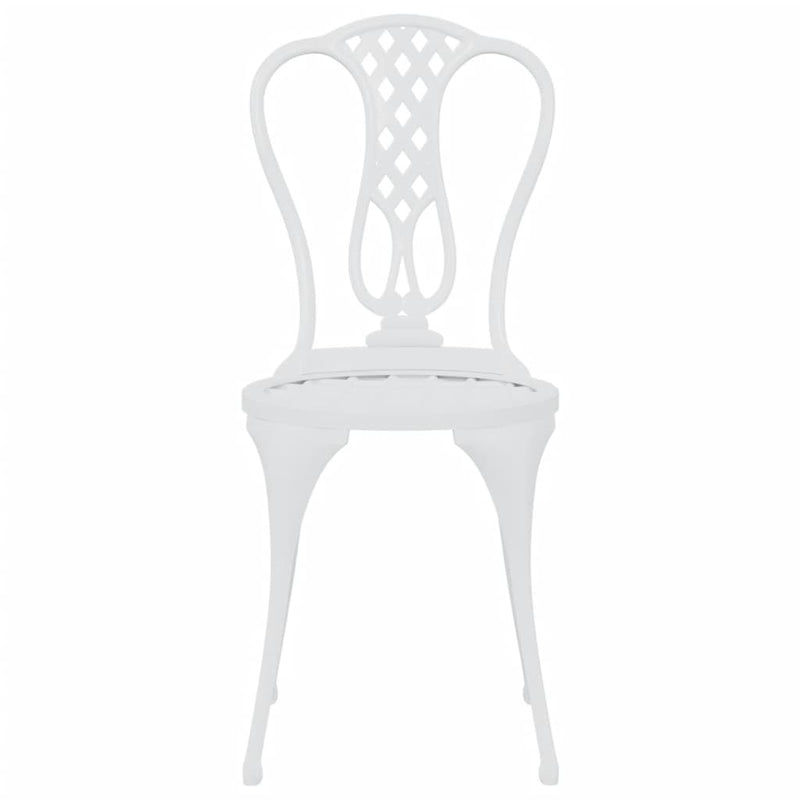 3 Piece Bistro Set Cast Aluminium White