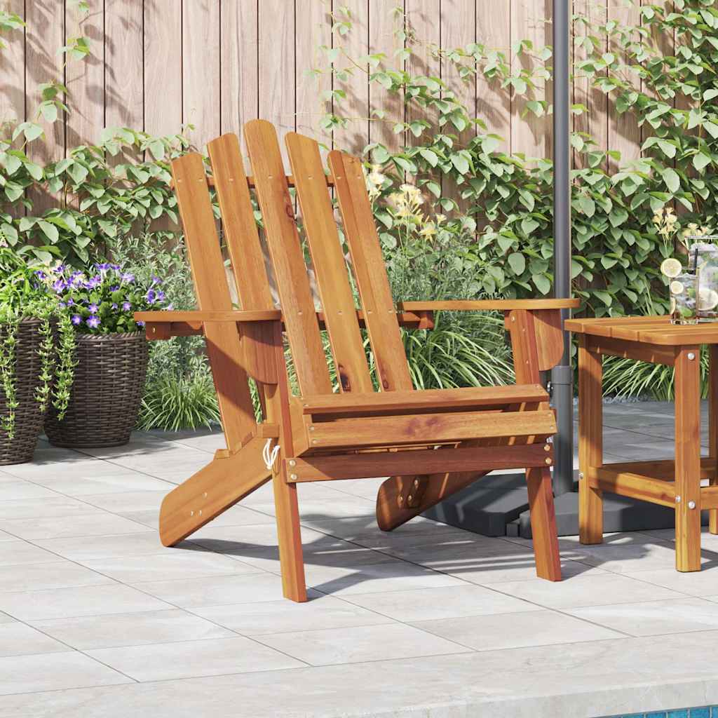 Garden Adirondack Chair Solid Acacia Wood without footrest 1