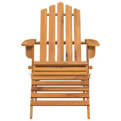 Garden Adirondack Chair Solid Acacia Wood with footrest 1