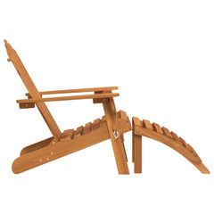 Garden Adirondack Chair Solid Acacia Wood with footrest 1