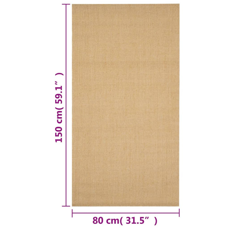 Rug Natural Sisal 80x150 cm