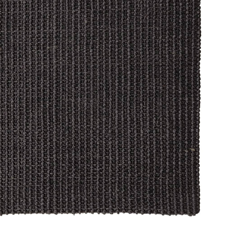 Rug Natural Sisal 66x150 cm Black