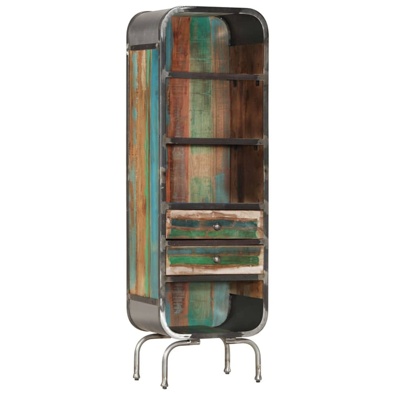 Highboard Multicolour 40x30x126 cm Solid Wood Reclaimed