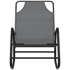 Rocking Sun Lounger Steel and Textilene Grey