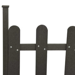 Picket Fence with Posts 3 pcs WPC 614 cm 80 cm