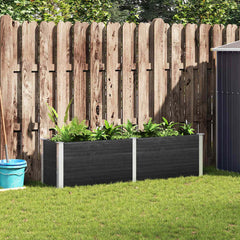 Garden Raised Bed WPC Grey Depth 50 cm 200 cm 54 cm