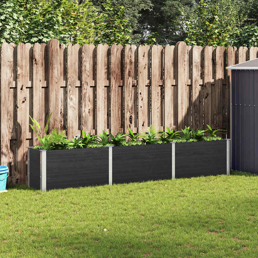 Garden Raised Bed WPC Grey Depth 50 cm 300 cm 54 cm
