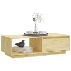 vidaXL Coffee Table | Natural | Solid Pinewood | Medium | Storage | Coffee Table 4