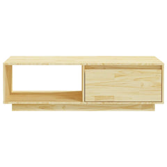 vidaXL Coffee Table | Natural | Solid Pinewood | Medium | Storage | Coffee Table 5