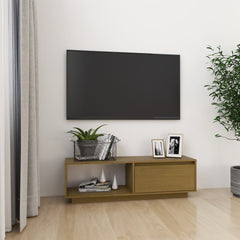 vidaXL TV Cabinet | Honey Brown | Solid Pinewood | Standard | TV Cabinet 1