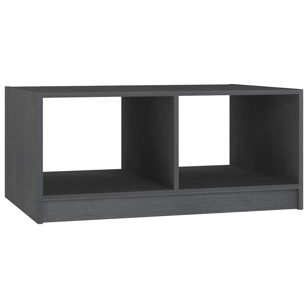 vidaXL Coffee Table | Grey | Solid Pinewood | Medium | Coffee Table 2