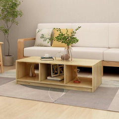vidaXL Coffee Table | Natural Pine | Solid Pinewood | Medium | Coffee Table 1