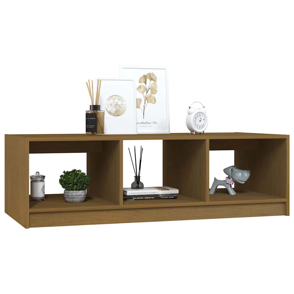 vidaXL Coffee Table | Honey Brown | Solid Pinewood | Storage | Coffee Table 4