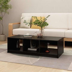 vidaXL Coffee Table Black 110x50x34 cm Solid Pinewood 1
