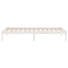 810008 vidaXL Bed Frame without Mattress White Solid Wood 100x200 cm 5