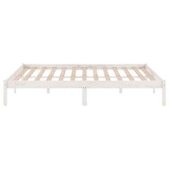 810038 vidaXL Bed Frame without Mattress White Solid Wood 200x200 cm 5