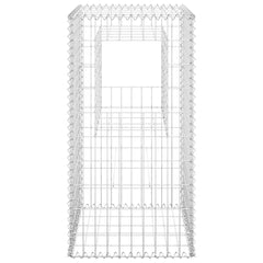 vidaXL Gabion Basket Posts 2 pcs 50x50x100 cm Iron 4
