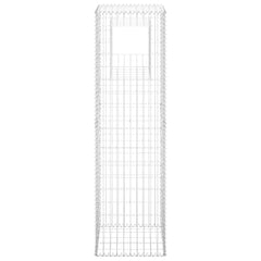 vidaXL Gabion Basket Posts 2 pcs 50x50x180 cm Iron 4
