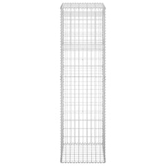 vidaXL Gabion Basket Posts 2 pcs 50x50x180 cm Iron 5