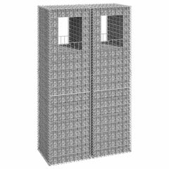 vidaXL Gabion Basket Posts 2 pcs 50x50x180 cm Iron 1