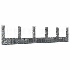 U-shape Gabion Basket with 2 Posts Iron Height 150 cm 620 cm