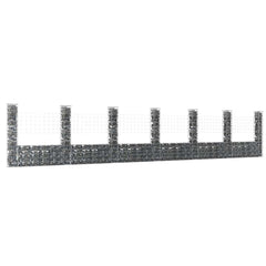 U-shape Gabion Basket with 2 Posts Iron Height 150 cm 740 cm