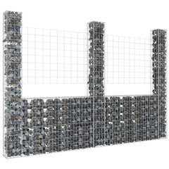 U-shape Gabion Basket with 2 Posts Iron Height 200 cm 260 cm