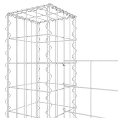U-shape Gabion Basket with 2 Posts Iron Height 200 cm 500 cm