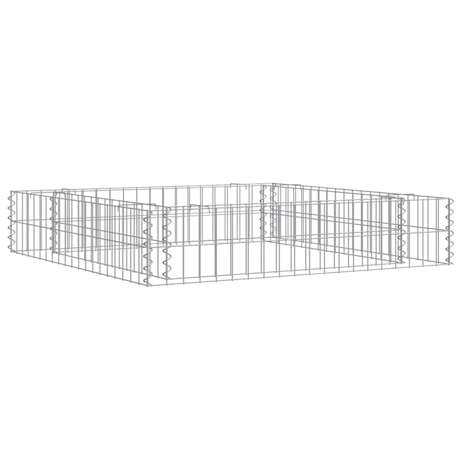 vidaXL Gabion Raised Bed | Silver | Galvanised steel | 100x100x20 cm 1