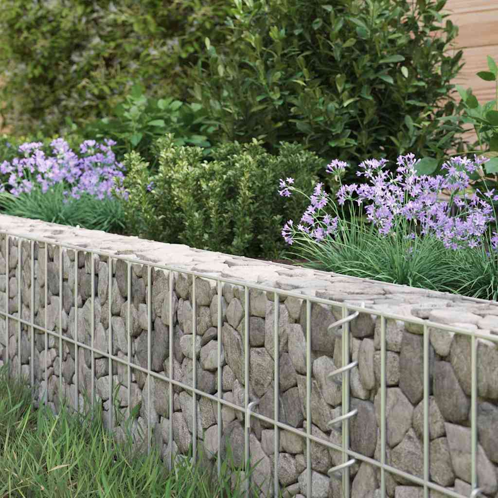 vidaXL Gabion Raised Bed | Silver | Galvanised steel | 100x100x20 cm 3
