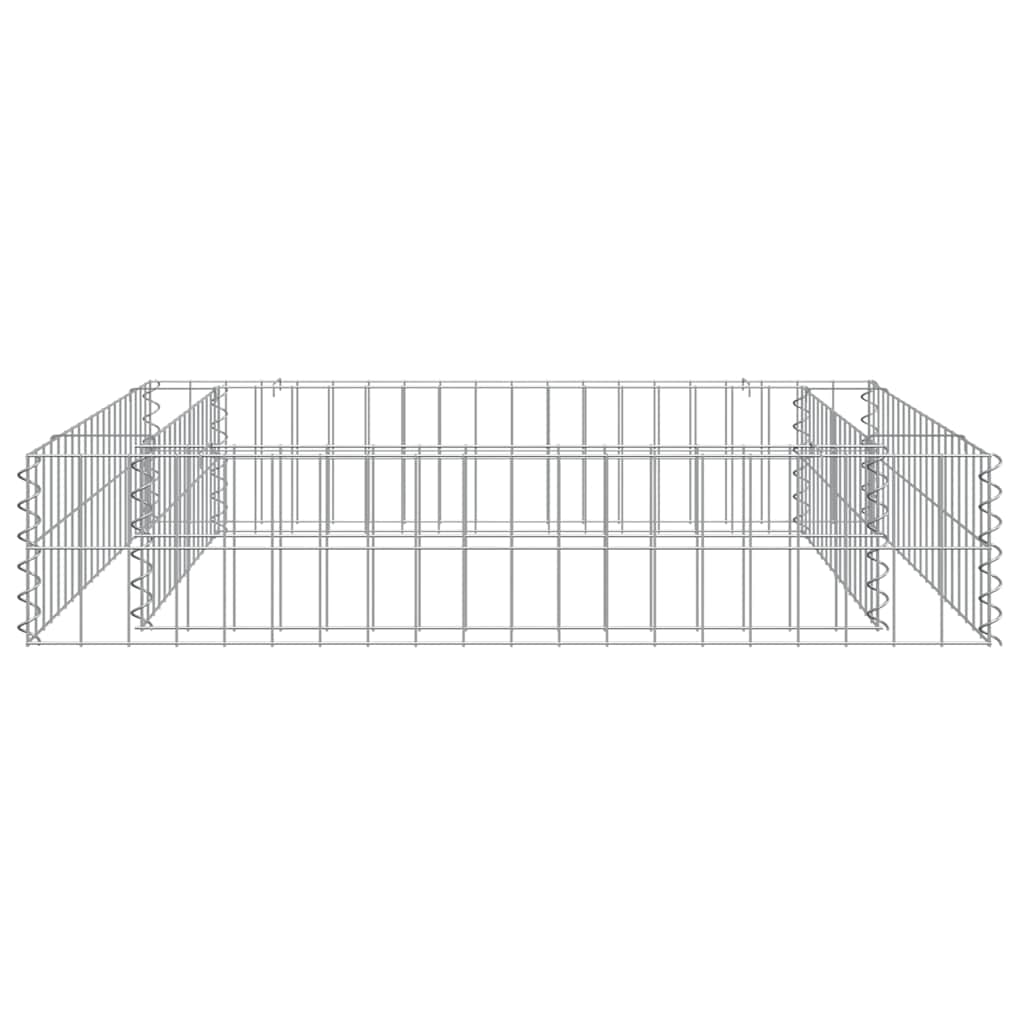 vidaXL Gabion Raised Bed | Silver | Galvanised steel | 100x100x20 cm 5