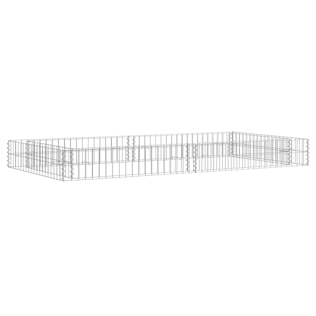 vidaXL Gabion Raised Bed | Silver | Galvanised steel | Large | Heavy Duty 1