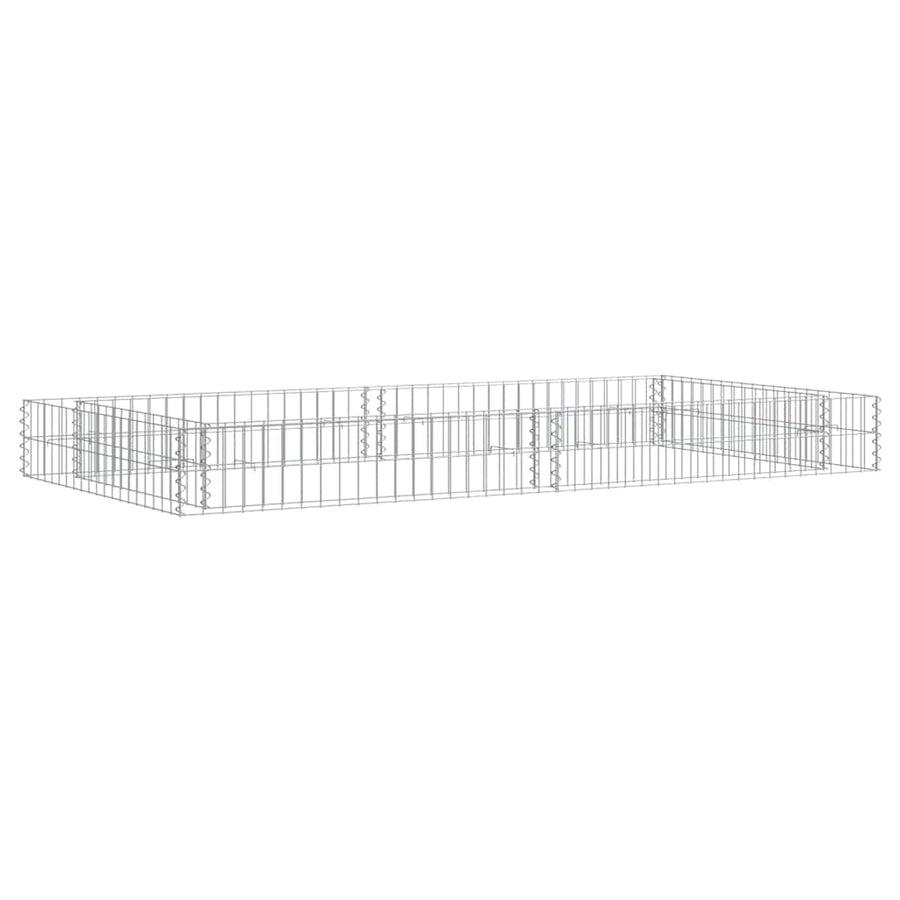 vidaXL Gabion Raised Bed | Silver | Galvanised steel | Large | Heavy Duty 1