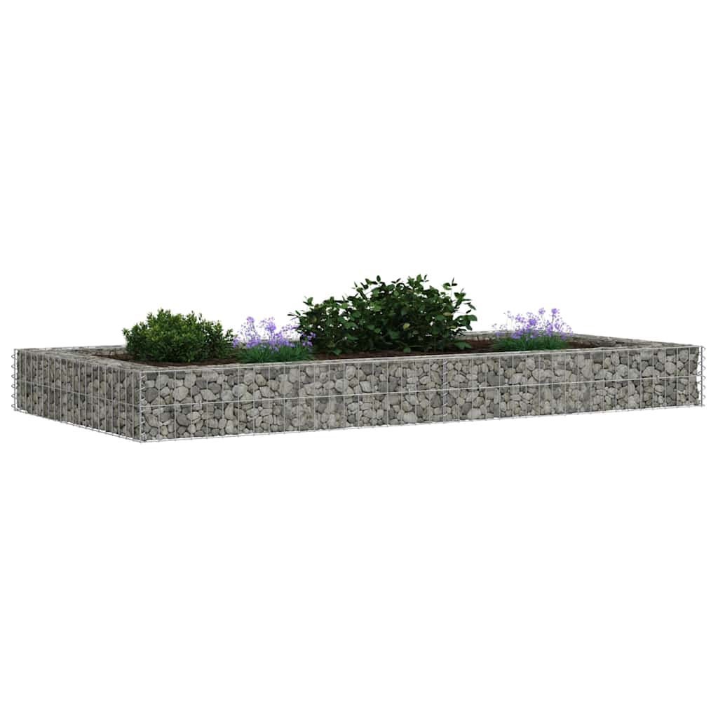 vidaXL Gabion Raised Bed | Silver | Galvanised steel | Large | Heavy Duty 4